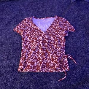 floral crop top :)